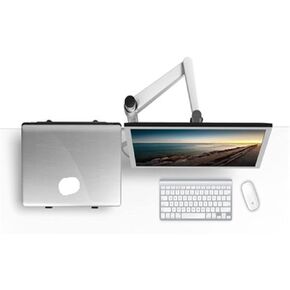 OA-7 Multimedia Desktop 25 Inch LCD Monitor Holder+ Laptop Holder Stand Table Dual Monitor Mount Arm Bracket Stand Base