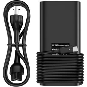 90W USB C Dell Laptops Charger Replacement Dell AC Adapter with XPS 13 15 17 9500 9510 9520 9700 9710 Latitude 3400 3500 5289 5300 7400 7300 7390 2-in-1 Precision 3470 Type C Computer 6FT Power Cord