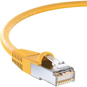 InstallerParts (10 Pack Ethernet Cable CAT6 Cable Shielded (SSTP/SFTP) Booted 10 FT - Yellow - Professional Series - 10Gigabit/Sec Network/High Speed Internet Cable, 550MHZ