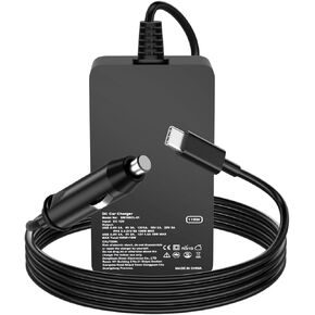 Laptop Car Charger 100W, USB C Port – Replacement for MacBook Pro/Air, Dell, HP, Lenovo,ASUS, Acer - with Extra USB-A Port for Tablets, Phones, Earbuds and More Other USBC Devices Computer AC Adapter