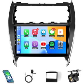 10.1inch Car Radio for Toyota Camry 2012 2013 2014 with Wireless Carplay Android Auto, Android 11 Toyota Camry Radio Bluetooth WiFi GPS SWC, 2G+32G (Style 2:with J.B.L&Large Screen)