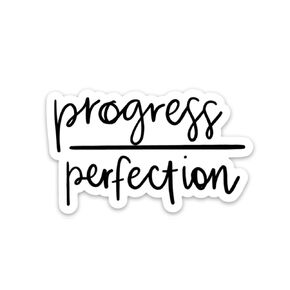 self love sticker | Progress over perfection sticker | Positive sticker quotes by swaygirls | Inspirational decals | Self care stickers | Sticker quotes for a laptop, water bottle etc