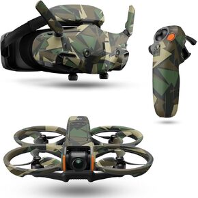Drone Skin Compatible with DJI Avata 2 Bundle (2024) - Polygonal Camo - Premium 3M Vinyl Protective Wrap Decal Cover - Easy to Apply | Crafted in The USA by MightySkins