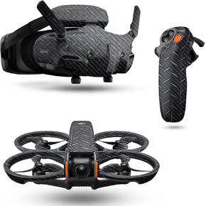 Carbon Fiber Drone Skin Compatible with DJI Avata 2 Bundle (2024) - Black Diamond Plate - Premium 3M Vinyl Protective Wrap Decal Cover - Easy to Apply | Crafted in The USA by MightySkins