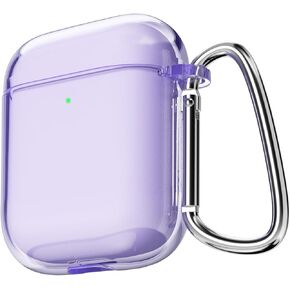 بالنسبة إلى AirPods 4 CASE واضحة وشفافة السيليكون اللطيفة Airpods Airpods Case Generation مع سلسلة مفاتيح ، تغطية الهوود من البلاستيك الصلبة الملحقات للنساء الفتيات ، Neon Teal