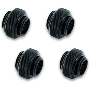 EKWB EK-AF G1/4" 6mm Male to Male Extender Fitting, Black, 4-Pack