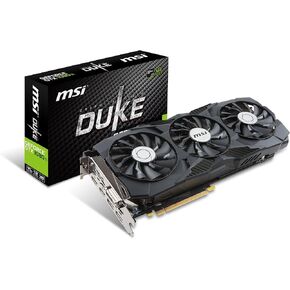 MSI Gaming GeForce GTX 1080 Ti 11GB GDRR5X DirectX 12 352-bit VR Ready Graphics Card (GTX 1080 TI Duke 11G OC) (Renewed)