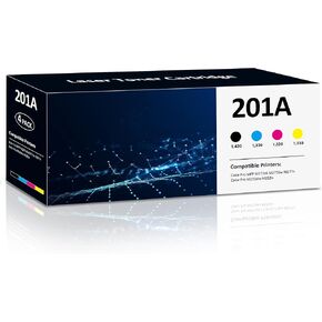 201A Toner Cartridges 4 Pack Compatible for HP Color Laserjet Pro M277dw Reaplacement for HP201A 201X Set High Yield with M252dw MFP M277dw M277n M277c6 Printer (Black/Cyan/Magenta/Yellow)