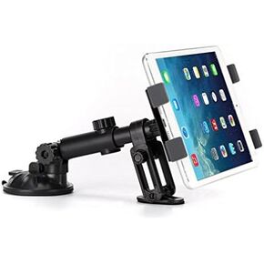Premium Car Mount Dash Tablet Holder Swivel Cradle Dashboard Dock Stand Suction Black Adjustable for NABI Jr 5 - NABI XD 10.1" - Polaroid PTAB430 (4.3)
