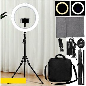 LED RING LIGHT KIT 19 بوصة مصباح مصباح الصورة خاتم الضوء لاستوديو مكياج يوتيوب