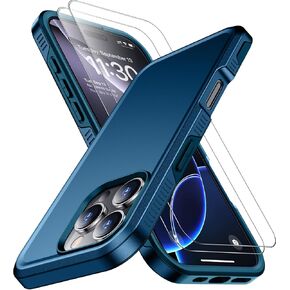 Spidercase مصمم لحالة iPhone 16 Pro ، [حماية من الدرجة العسكرية 12 قدمًا] 2 حزمة [حماة شاشة زجاجية مخففة]
