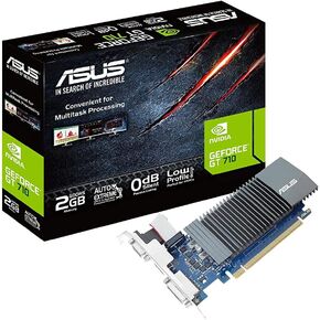 ASUS GeForce GT 710 2GB GDDR5 HDMI VGA DVI Graphics Card Graphic Cards GT710-SL-2GD5-CSM (Renewed)