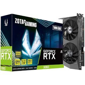 Zotac Gaming Geforce RTX 3060 TWIN EDGE 12GB GDDR6 192 بت 15 جيجابت في الثانية PCIE 4.0 GAMING GRASES