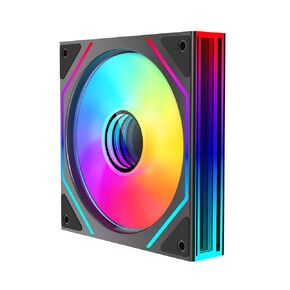 Prism 4ultra 120mm ARGB PC Case Fan - Dual Infinite Mirror, Ultra-Quiet 9-Reverse Blade Design, Motherboard Sync & Daisy Chain, RGB Fans for Computer Case and Cooling Fan-Black
