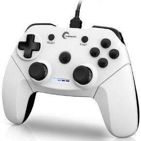 CHEREEKI Game Controller, Wired USB Gamepad for PC (Windows 7/8/10), Steam, 6.6ft Cable, Dual Vibration