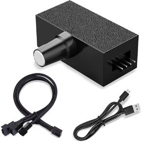 وحدة تحكم مروحة PWM من 4 دبوسة 12V مع مزود الطاقة USB-C و 4 أسعار من 3 قنوات الخائن محور PWM PWM Controller 15-18W ، 1.2-1.5A ، متوافق