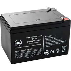AJC Battery Compatible with APC Back-UPS Back-UPS USB 750VA BE750BB 12V 12Ah UPS Battery