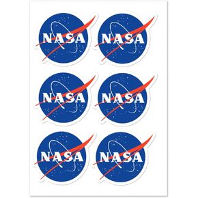NASA Sticker Sheet x6 Stickers NASA Meatball, NASA Decal, Space Stickers 2.5"