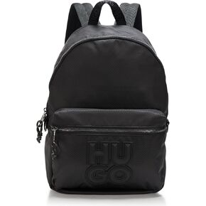 HUGO, Malick Big Logo Nylon Backpack, outer space black, One Size