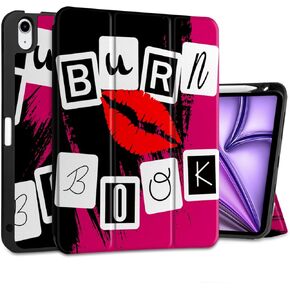 DONGKE for iPad Air 11 Inch Case M3 2025 / M2 2024 & iPad Air 5th 2022 / 4th Generation 2020 10.9 Inch, Ultra Thin Soft TPU Back Cover with Pencil Holder Support Auto Wake/Sleep, Floral Navy