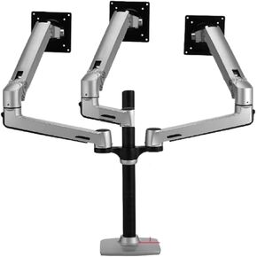 DL-8000 Aluminum Clamp Grommet 17"-38" Long Arm Three LCD Monitor Bracket Desktop Holder Mechanical Spring Arm 3-11kg
