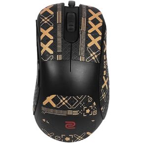 Mouse Grip Tape Full Coverage for BenQ Zowie EC1-CW Ergonomic Gaming Mouse, Mouse Anti Slip Grip Tape,Self-Adhesive PreCut Sweat-Resistant Professional Mice Upgrade Kit(Black&Gold)