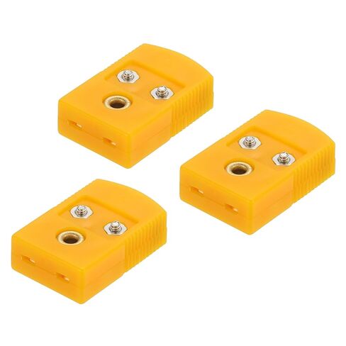 MECCANIXITY Mini K نوع موصلات الأسلاك الحرارية أنثى محول التوصيل درجة حرارة عالية 120 درجة مئوية (248 درجة فهرنهايت) لمسبار الاستشعار الحراري البرتقالي 10 قطع in Kuwait