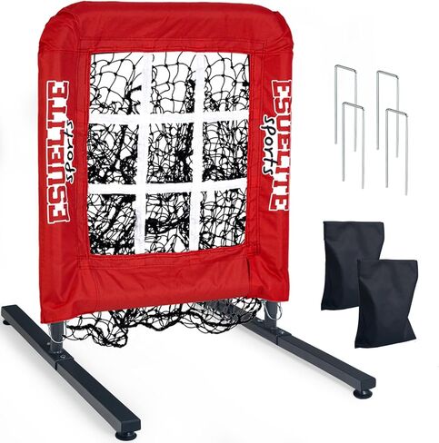9 Hole Pitching Net with Strike Zone, Baseball Pitching Target, Softball Pitching Net, Portable Pitcher Training Equipment Height Adjustable in Saudi Arabia