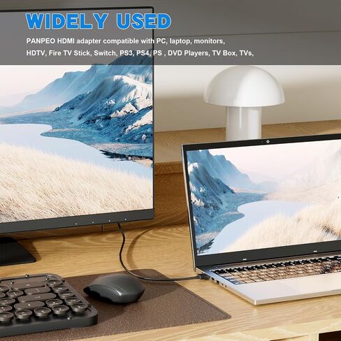 PANPEO 8K@60Hz محول HDMI الزاوية اليمنى ، 90 درجة و 270 درجة محول HDMI (4 حزمة) in Kuwait