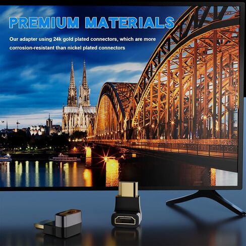 PANPEO 8K@60Hz محول HDMI الزاوية اليمنى ، 90 درجة و 270 درجة محول HDMI (4 حزمة) in Kuwait