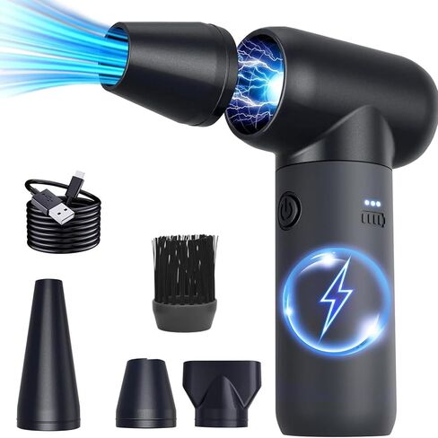 Duster Air Duster ، 180000 دورة في الدقيقة ، منفاخ مجفف نفاث ، 3 ترس كهربائي محمول هواء كهربائي محمول للسيارة لتنظيف كمبيوتر لوحة المفاتيح الجافة بالسيارة in Kuwait