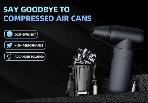 Duster Air Duster ، 180000 دورة في الدقيقة ، منفاخ مجفف نفاث ، 3 ترس كهربائي محمول هواء كهربائي محمول للسيارة لتنظيف كمبيوتر لوحة المفاتيح الجافة بالسيارة in Kuwait