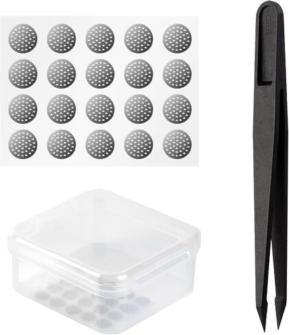 20-Pack CCZ NK20 Nickel Screen Earbud Filters - Mesh Replacement for in-Ear Headphones, Anti-Dust and Sweat-Resistant Earphone Accessories,CCZ in-Ear Earphone Protective Filt (Silver, 4.0mm) in Saudi Arabia