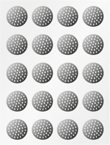 20-Pack CCZ NK20 Nickel Screen Earbud Filters - Mesh Replacement for in-Ear Headphones, Anti-Dust and Sweat-Resistant Earphone Accessories,CCZ in-Ear Earphone Protective Filt (Silver, 4.0mm) in Saudi Arabia