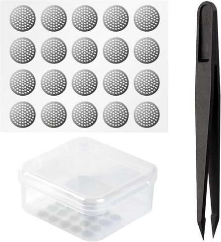 20-Pack CCZ NK20 Nickel Screen Earbud Filters - Mesh Replacement for in-Ear Headphones, Anti-Dust and Sweat-Resistant Earphone Accessories,CCZ in-Ear Earphone Protective Filt (Silver, 4.0mm) in Saudi Arabia
