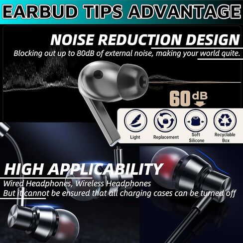 Memory Foam Earbud Tips，Replacement Earbud Tips Ear Bud Replacement Tip Memory Foam Ear Tips IEM Ear Tips Earbud Replacement Tips for 4.0mm Connect Hole Most in-Ear Headphones (S/M/L Total 3 Pairs) in Kuwait