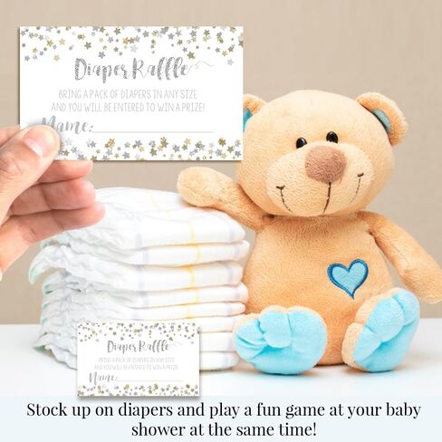 Adventure Awaits World Traveler Gender Neutral Diaper Raffle Tickets for Baby Showers, 20 2" X 3" Double Sided Inserts, Bring a Pack of Diapers to Win Favors & Prizes! in Kuwait