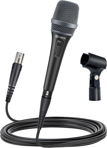 ميكروفون كارول الديناميكي الصوتي مع أحادي الاتجاه فائق القلب، الخيار الأفضل لأداء المرحلة الحية وتقنية إلغاء الضوضاء AHNC، AC-900S أسود in Kuwait