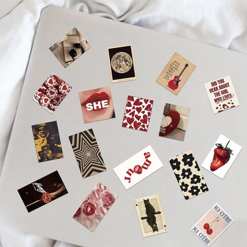 50 Pcs Pintest Decals Vinyl Aesthetic Waterproof Stickers Adorable Decor Supplies Party Suitable for Mobile Laptop Computer Phone Water Bottle DIY Crafts Journal in Kuwait