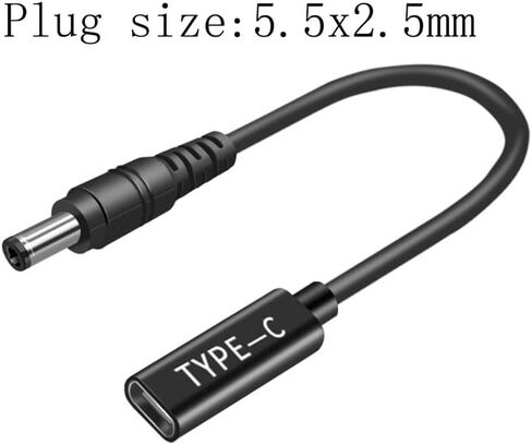 USB C to DC Adapter 7.4 x 5.0 mm, 19.5V Power AC Charger Made for Dell Latitude 3190(2-in-1) 5280 5480 5580 7280 7300 7400 E5250 E5450 E5550 E6230 E6430 E6530 Chromebook 11 3180 Series in Saudi Arabia
