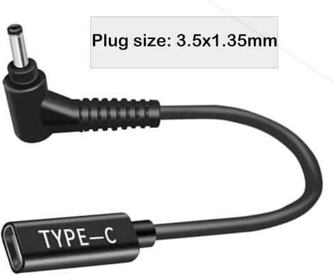 USB C to DC Adapter 7.4 x 5.0 mm, 19.5V Power AC Charger Made for Dell Latitude 3190(2-in-1) 5280 5480 5580 7280 7300 7400 E5250 E5450 E5550 E6230 E6430 E6530 Chromebook 11 3180 Series in Saudi Arabia