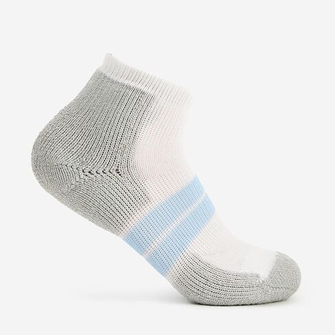 Thorlos Women's 84 N Running Thick Padded Low Cut Sock, White, Large in Saudi Arabia
