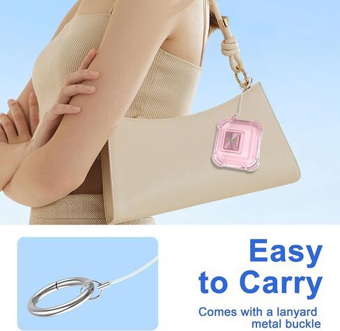 RFUNGUANGO Security Lock for Airpods 4 Case, Compatible with Apple Airpod 4 Case (2024) (USB-C), Compatible with Airpod 4 with Cleaning Kit for Teen Girls, Transparent Pink in Saudi Arabia