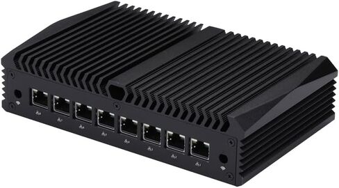 Qotom DIY Firewall/Router/VPN Appliance/Gateway Device/DHCP Server/DNS Server ، 8x 2.5G B3 LAN ، RS-232 ، Core I7-10710U ، 8GB RAM 128GB SSD in Kuwait
