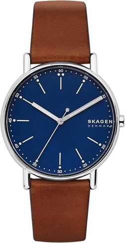 ساعة Skagen Signatur للرجال مع شبكة من الفولاذ المقاوم للصدأ أو سوار جلدي، ساعة بسيطة للرجال in Kuwait