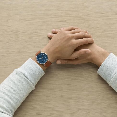 ساعة Skagen Signatur للرجال مع شبكة من الفولاذ المقاوم للصدأ أو سوار جلدي، ساعة بسيطة للرجال in Kuwait