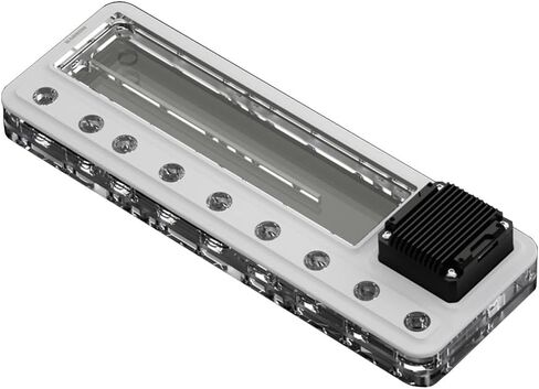 Barrow G1/4" 120 240 360 Acrylic Universal Distro Plate Waterway Board Reservoir with 17W Water Pump,for Computer Water Cooling (White, 360) in Kuwait