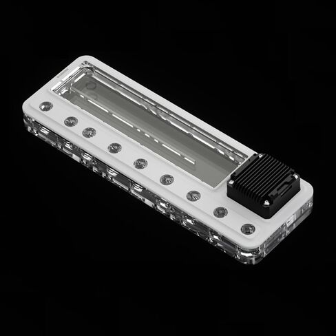 Barrow G1/4" 120 240 360 Acrylic Universal Distro Plate Waterway Board Reservoir with 17W Water Pump,for Computer Water Cooling (White, 360) in Kuwait