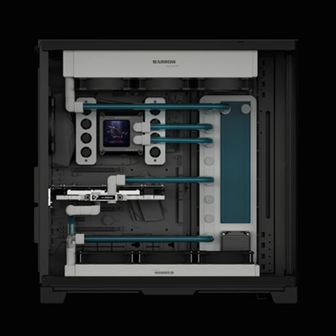 Barrow G1/4" 120 240 360 Acrylic Universal Distro Plate Waterway Board Reservoir with 17W Water Pump,for Computer Water Cooling (White, 360) in Kuwait