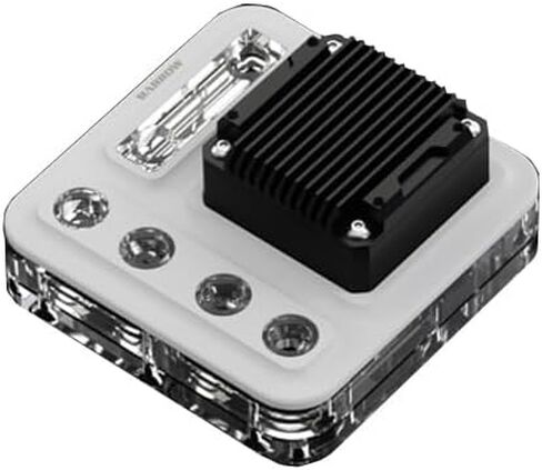 Barrow G1/4" 120 240 360 Acrylic Universal Distro Plate Waterway Board Reservoir with 17W Water Pump,for Computer Water Cooling (White, 360) in Kuwait